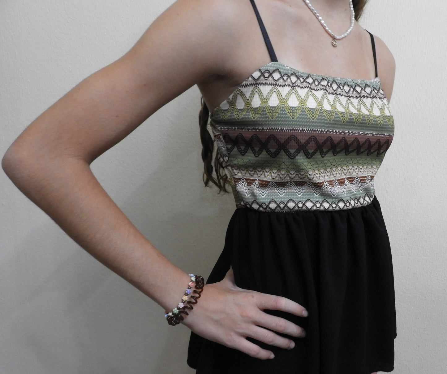 Blusa corta con tirantes