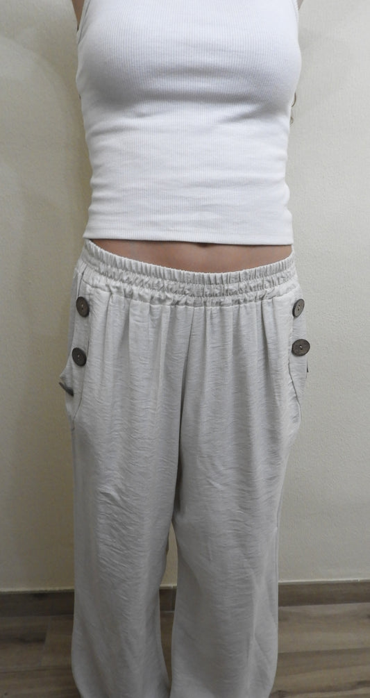 Pantalón largo con botones